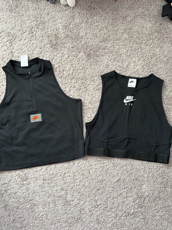 Nike Tops - Nike Black Cropped Athletic Tank Duo